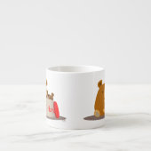 Tschüss dir Honey! Niedlicher Cartoon Bears Espres Espressotasse (Vorderseite)