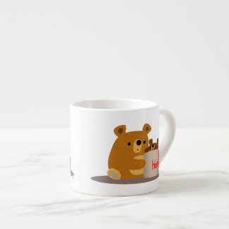Tschüss dir Honey! Niedlicher Cartoon Bears Espres Espressotasse