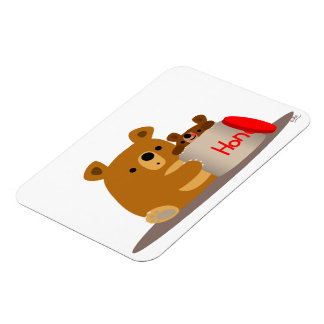 Tschüss dir Honey! Niedlicher Cartoon Bears Flexib Magnet