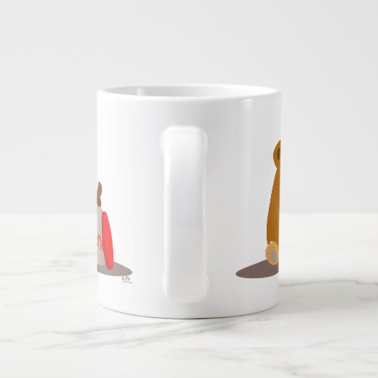 Tschüss dir Honey! Niedlicher Cartoon Bears Jumbo Jumbo-Tasse (Rückseite)