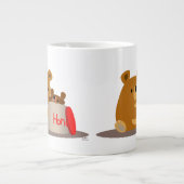 Tschüss dir Honey! Niedlicher Cartoon Bears Jumbo  Jumbo-Tasse (Vorderseite)