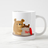 Tschüss dir Honey! Niedlicher Cartoon Bears Jumbo  Jumbo-Tasse (Rechts)