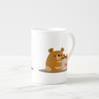 Tschüss dir Honey! Niedlicher Cartoon Bears Knoche Porzellantasse