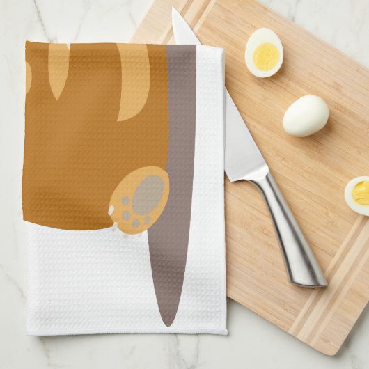 Tschüss dir Honey! Niedlicher Cartoon Bears Küchen Handtuch (Viertel Falte)