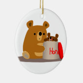 Tschüss dir Honey! Niedlicher Cartoon Bears Orname Keramikornament (Rechts)