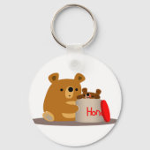 Tschüss dir Honey! Niedlicher Cartoon Bears Schlüs Schlüsselanhänger (Vorderseite)