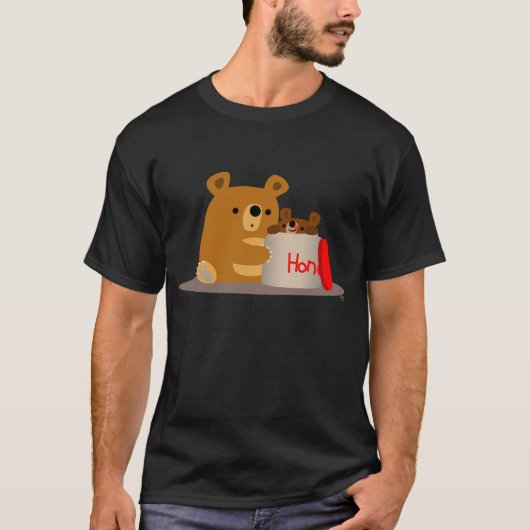 Tschüss dir Honey! Niedlicher Cartoon Bears T - Sh T-Shirt (Vorderseite)