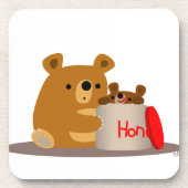 Tschüss dir Honey! Niedlicher Cartoon Bears Unters Untersetzer (Vorderseite)