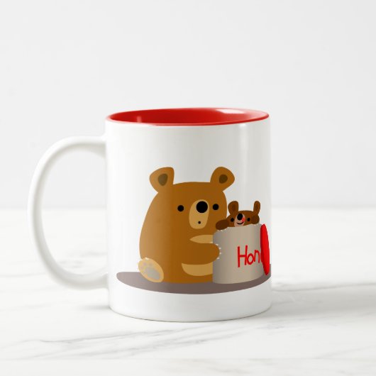 Tschüss dir Honey! Tasse niedlicher Cartoon Bears (Links)