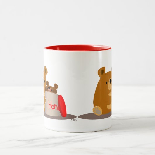 Tschüss dir Honey! Tasse niedlicher Cartoon Bears (Mittel)