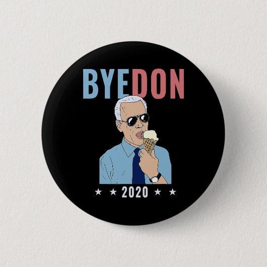 Tschüss Don Byedon Eiscreme Abstimmung Lustig Joe Button (Vorderseite)