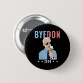 Tschüss Don Byedon Eiscreme Abstimmung Lustig Joe Button (Vorne & Hinten)