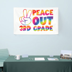 Tschüss dritte Klasse Tie-Dye letzter Tag 3. Klass Banner