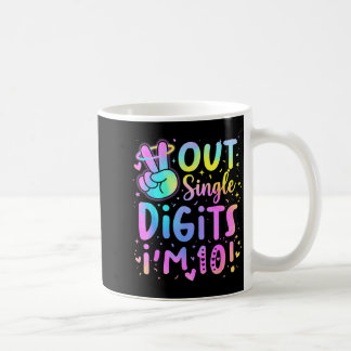 Tschüss einstellige Zahlen Ich bin 10 Geburtstag 1 Kaffeetasse