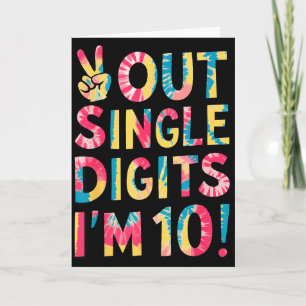 Tschüss einstellige Zahlen Ich bin 10 Jahre alt 10 Karte