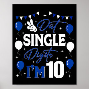 Tschüss einstellige Zahlen Ich bin 10 Jahre alt 10 Poster