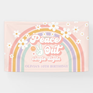 Tschüss einstellige Zahlen Regenbogen 10. Geburtst Banner