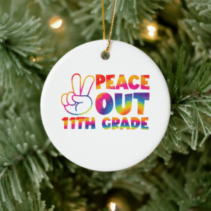Tschüss elfte Klasse Tie Dye  11. Klasse Keramik Ornament