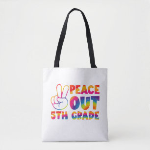 Tschüss Fünfte Klasse Tie-Dye Letzter Tag 5. Klass Tasche