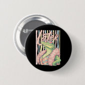 Tschüss Gator Entspann dich Krokodil Lustiger Sark Button (Vorne & Hinten)