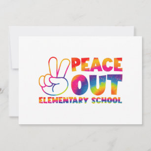 Tschüss Grundschule Tie-Dye letzter Tag Einladung