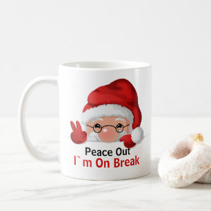 Tschüss, ich mache Pause Lustiger spähender Weihna Kaffeetasse