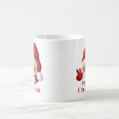 Tschüss, ich mache Pause Lustiger spähender Weihna Kaffeetasse (Mittel)