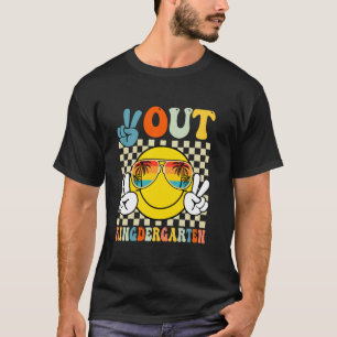Tschüss Kindergarten-Abschluss-Lächeln-Gesicht-Kon T-Shirt