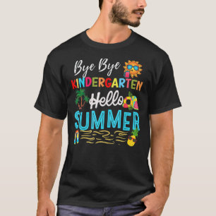 Tschüss Kindergarten Hallo Sommer Lehrer Schüler T-Shirt