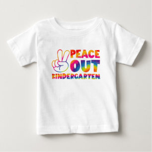 Tschüss Kindergarten Tie Dye Letzter Schultag Baby T-shirt