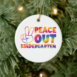 Tschüss Kindergarten Tie Dye Letzter Schultag Keramik Ornament