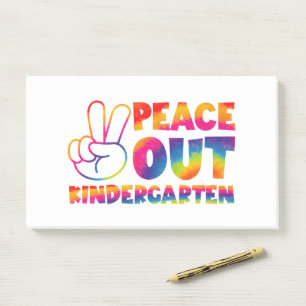 Tschüss Kindergarten Tie Dye Letzter Schultag Post-it Klebezettel