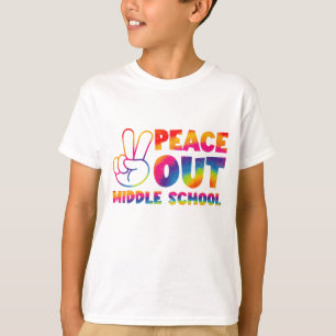 Tschüss Mittelschule Tie Dye letzter Schultag T-Shirt