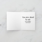 Tschüss. Rude, verlassend Karte. Insider-Meldung b Karte (Innenseite)