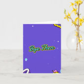 Tschüss. Rude, verlassend Karte. Insider-Meldung b Karte (Gelbe Blume)