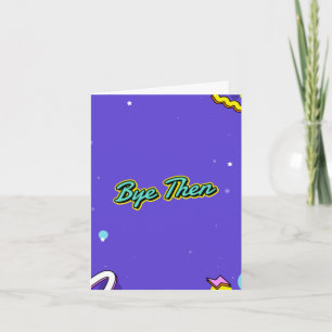 Tschüss. Rude, verlassend Karte. Insider-Meldung b Karte