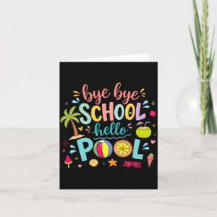Tschüss Schule Hallo Pool Kantinenfrau Sommer Karte