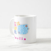 Tschüss Schule Hallo Pool Personalisierter Becher Kaffeetasse (Vorderseite Links)