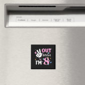 Tschüss sieben 8 Schmetterling froher 8. Geburtsta Magnet (In Situ (Geschirrspüler))