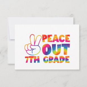 Tschüss Siebte Klasse Tie-Dye Letzter Tag 7. Klass Dankeskarte