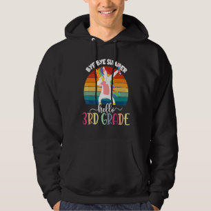 Tschüss Sommer Hallo 3. Klasse Dabbing Einhorn 1. Hoodie