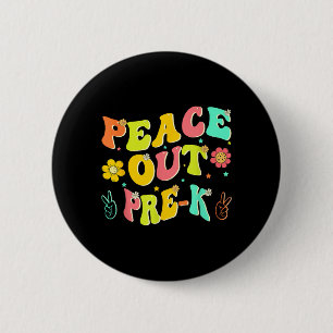 Tschüss Vorschule Groovy Abschied Vorschule Hallo Button