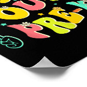Tschüss Vorschule Groovy Abschied Vorschule Hallo  Poster (Ecke)