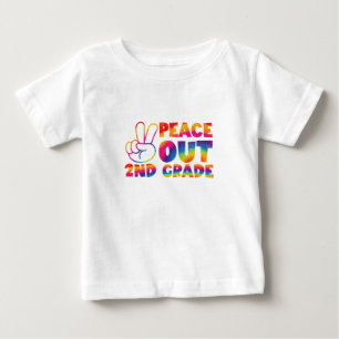 Tschüss Zweite Klasse Tie-Dye Letzter Tag 2. Klass Baby T-shirt