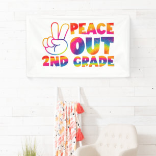 Tschüss Zweite Klasse Tie-Dye Letzter Tag 2. Klass Banner