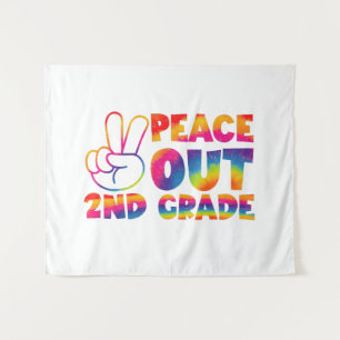 Tschüss Zweite Klasse Tie-Dye Letzter Tag 2. Klass Wandteppich