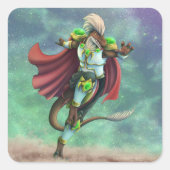 TSDS: Justin Arisdale Cover Art Quadratischer Aufkleber (Vorderseite)