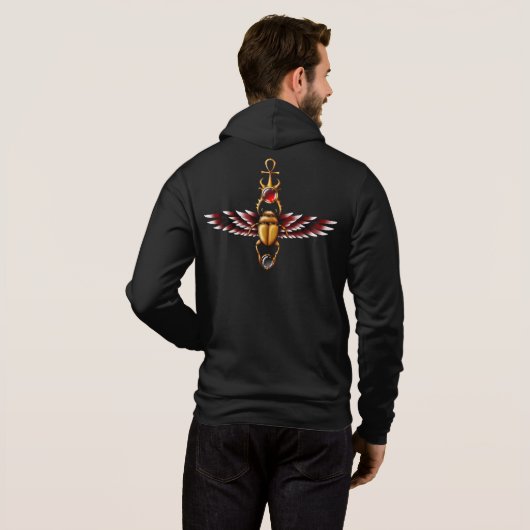 TSDS: Seth Scarab Coat Graphic Hoodie (Schwarz voll)