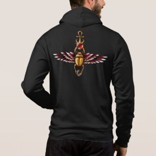 TSDS: Seth Skarabäus-Mantel-Grafik-Hoodie Hoodie