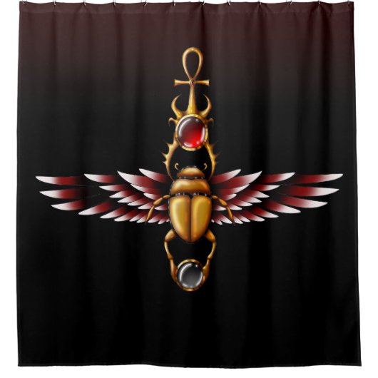 TSDS: Seth's Scarab Coat Graphic Duschvorhang (Vorderseite)